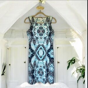 Stretchy Petite PP Dress from Macy's Light Blue